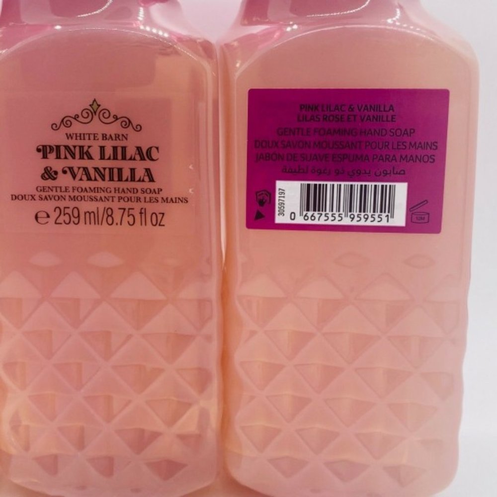 3 Bath & Body Works PINK LILAC & VANILLA Gentle Foaming Hand Soap - Picture 2 of 4